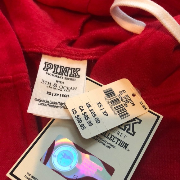 NWT Victoria’s Secret Pink UNM lobos hoodie sz XS - Picture 4 of 5